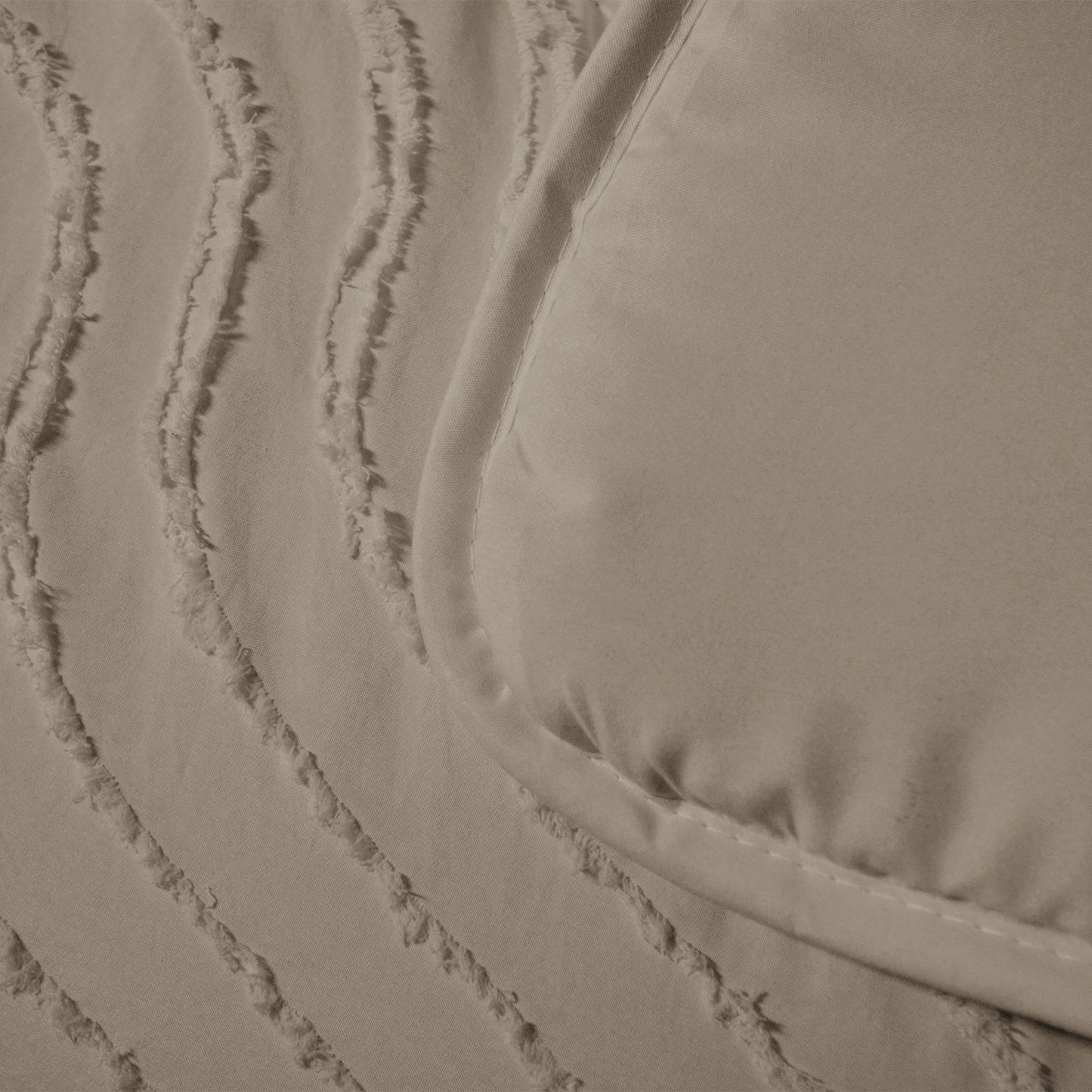 Bettdecke Ohne Bezug Japandi Waves Taupe