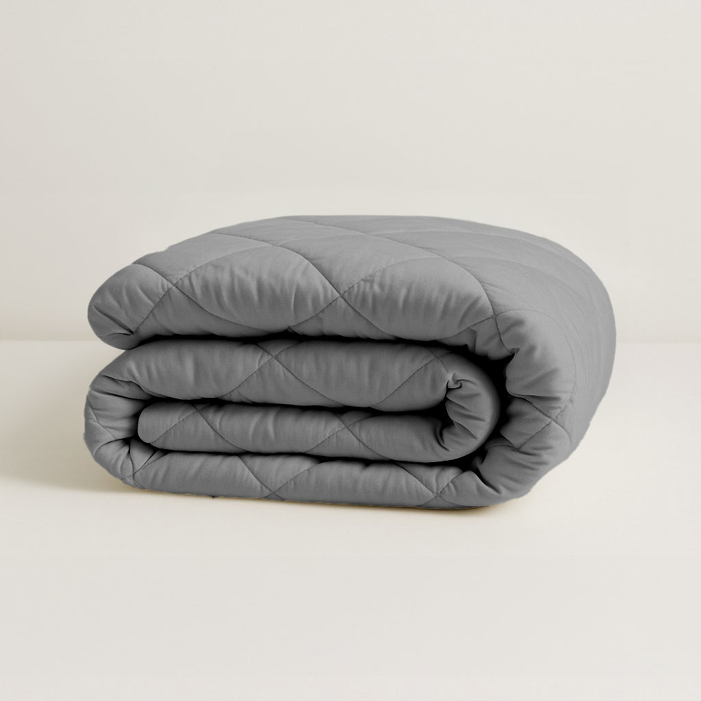 Bettdecke Ohne Bezug Matt Satin Grau (220 cm Länge)