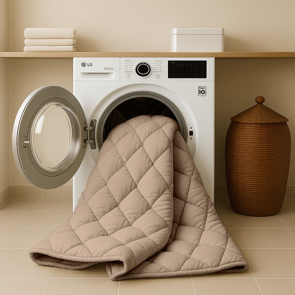 Bettdecke Ohne Bezug Matt Satin Taupe (220 cm Länge)
