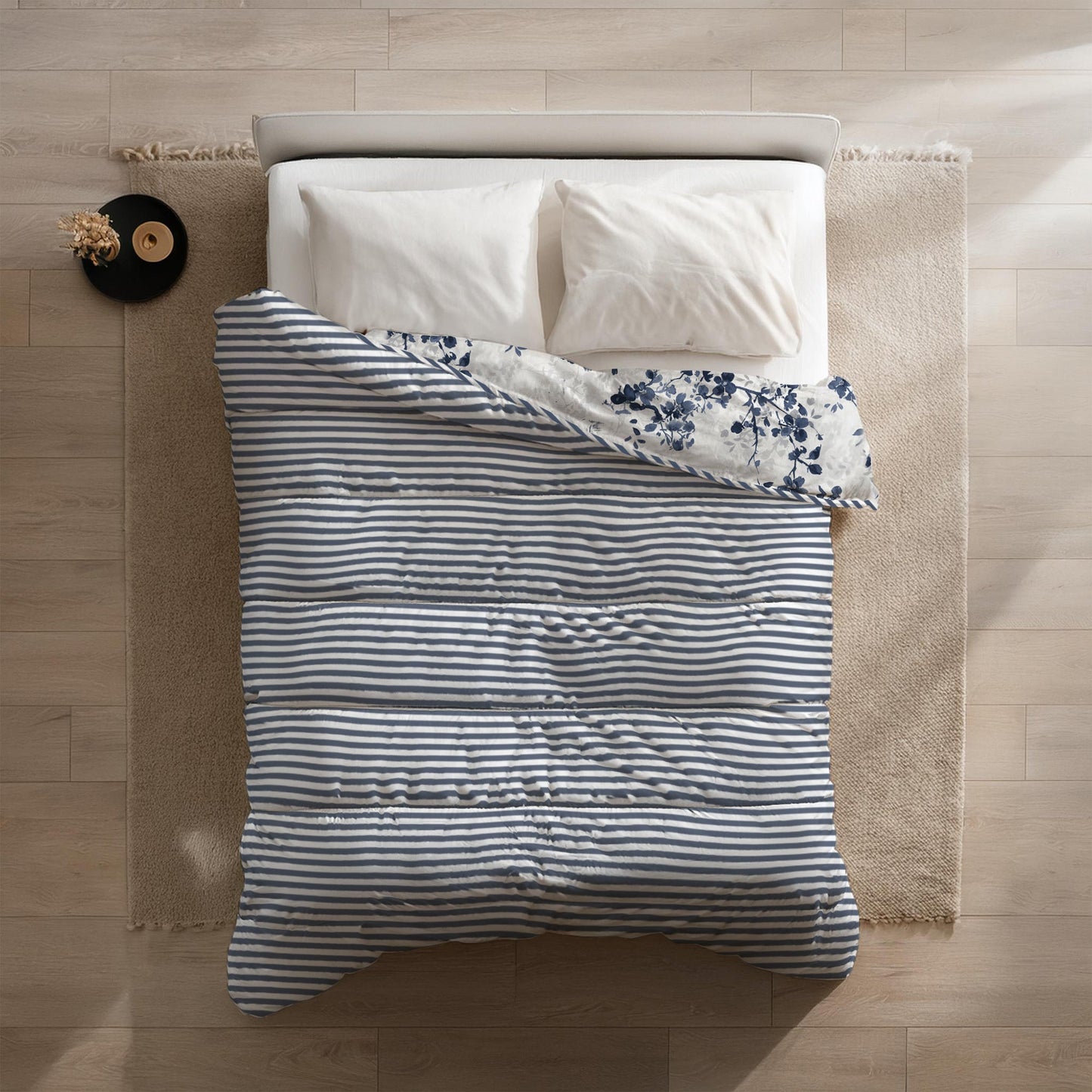 Dekbed Zonder Overtrek 2-in-1 Indigo Flower