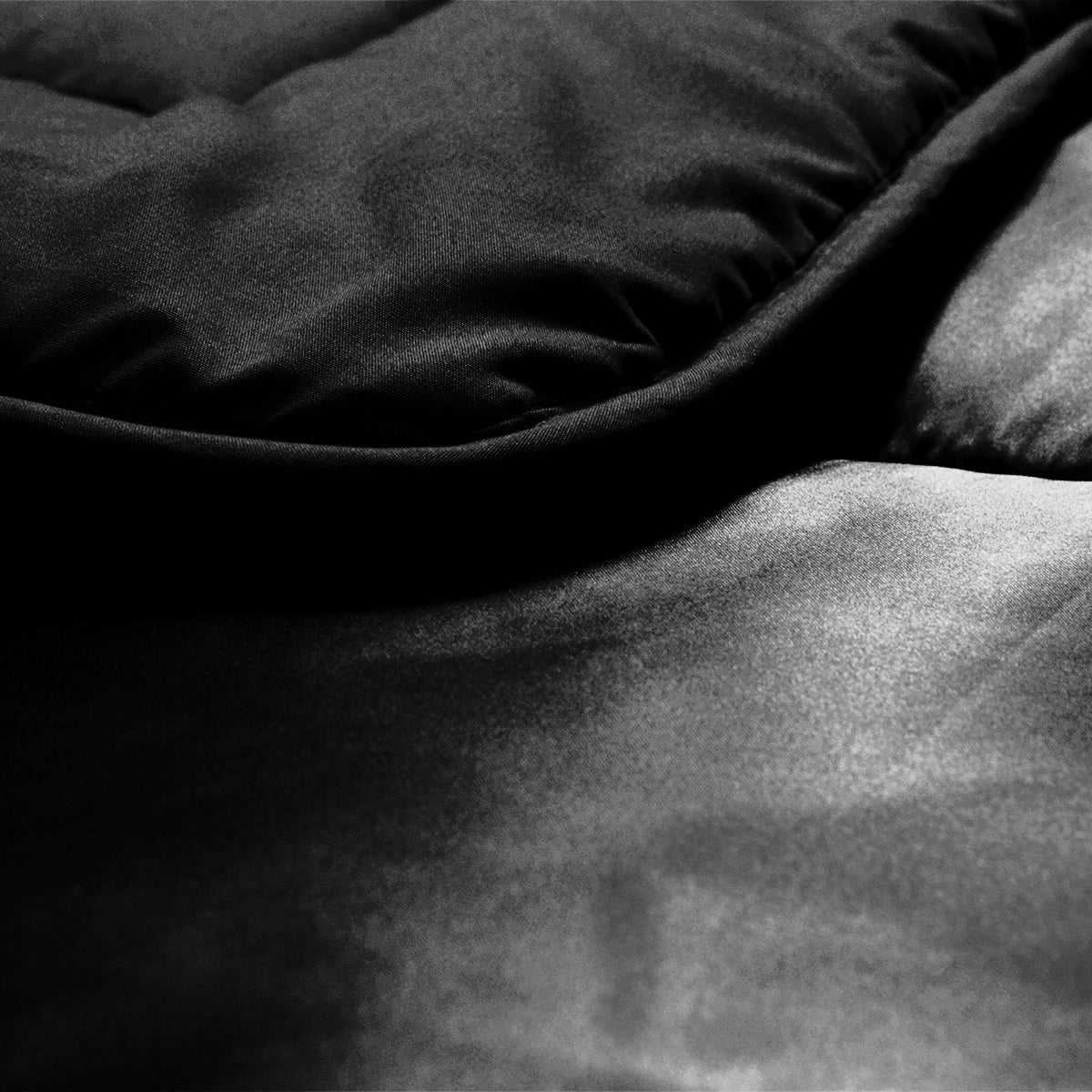 Bettdecke ohne Bezug Satin – Jet Black