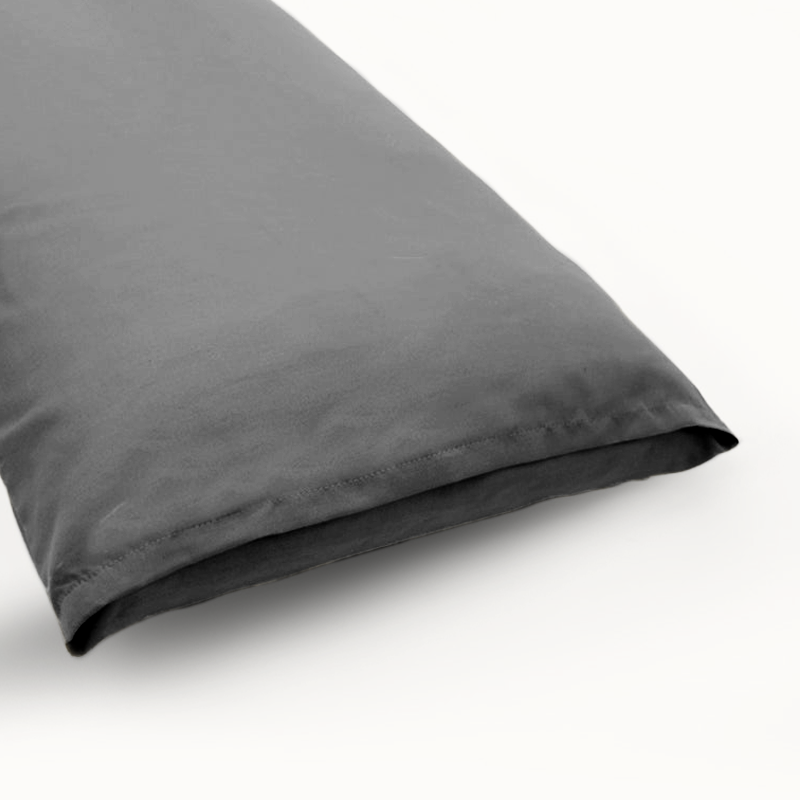 Bodypillow Kissenbezug Premium Baumwolle Anthrazit 40x145 cm