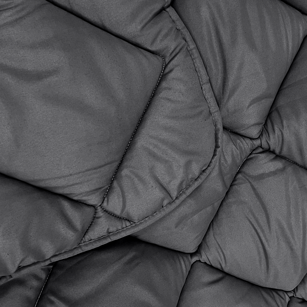 Bettdecke Ohne Bezug Matt Satin Anthrazit (220 cm Länge)