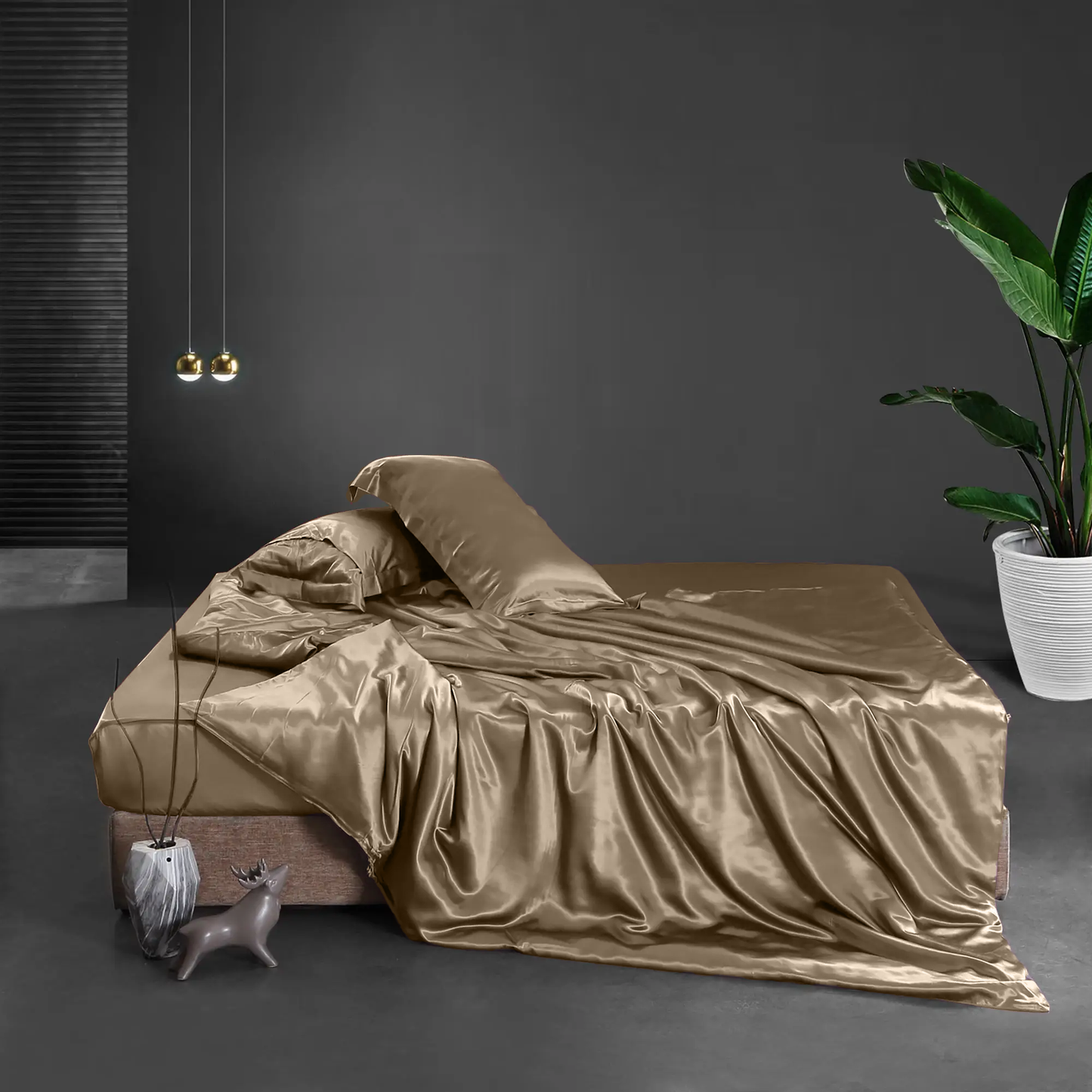 Matras Hoeslaken Satijn Tranquil Taupe