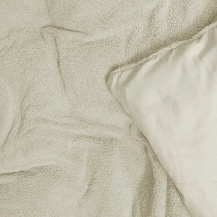 Teddy-Kissenbezüge – Cappuccino White