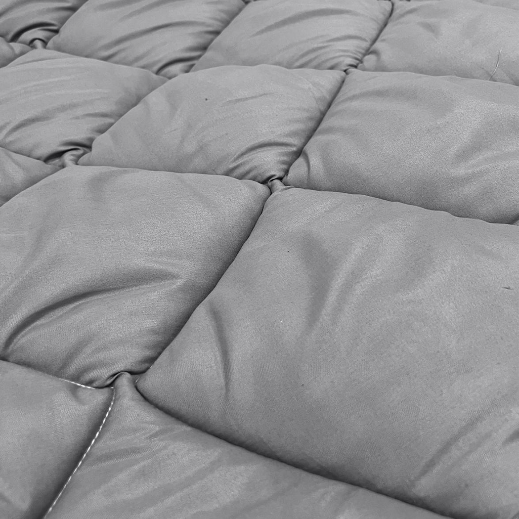 Bettdecke Ohne Bezug Matt Satin Grau (220 cm Länge)