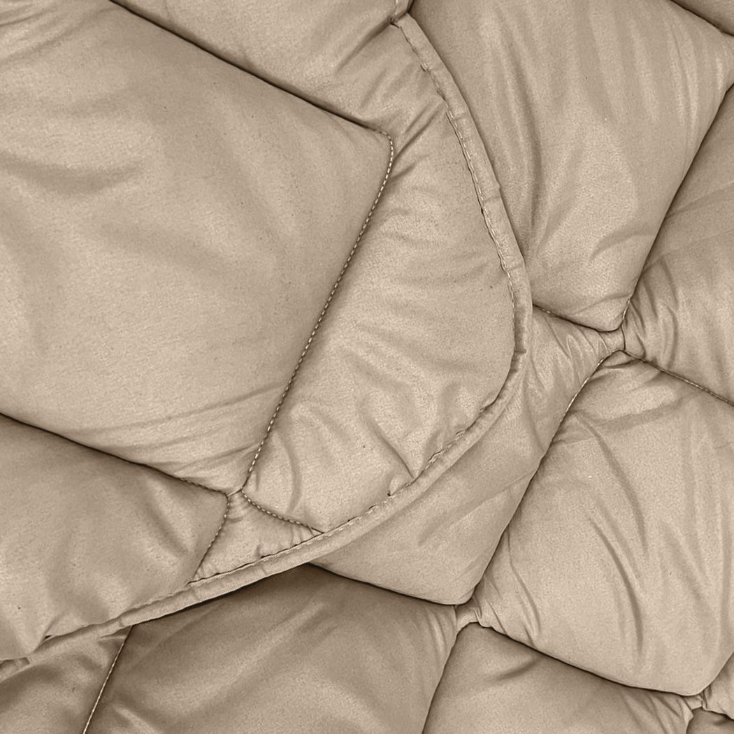 Bettdecke Ohne Bezug Matt Satin Taupe (220 cm Länge)