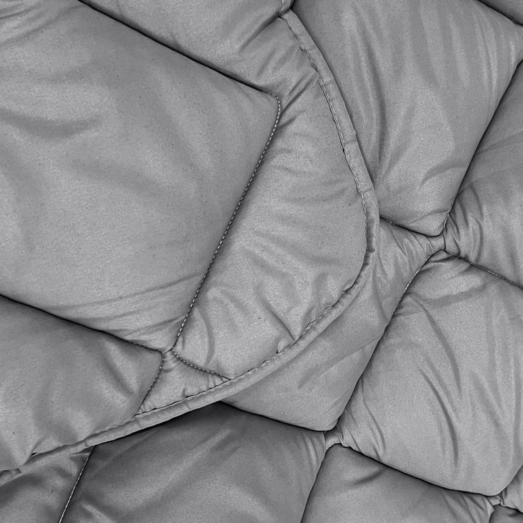 Bettdecke Ohne Bezug Matt Satin Grau (220 cm Länge)