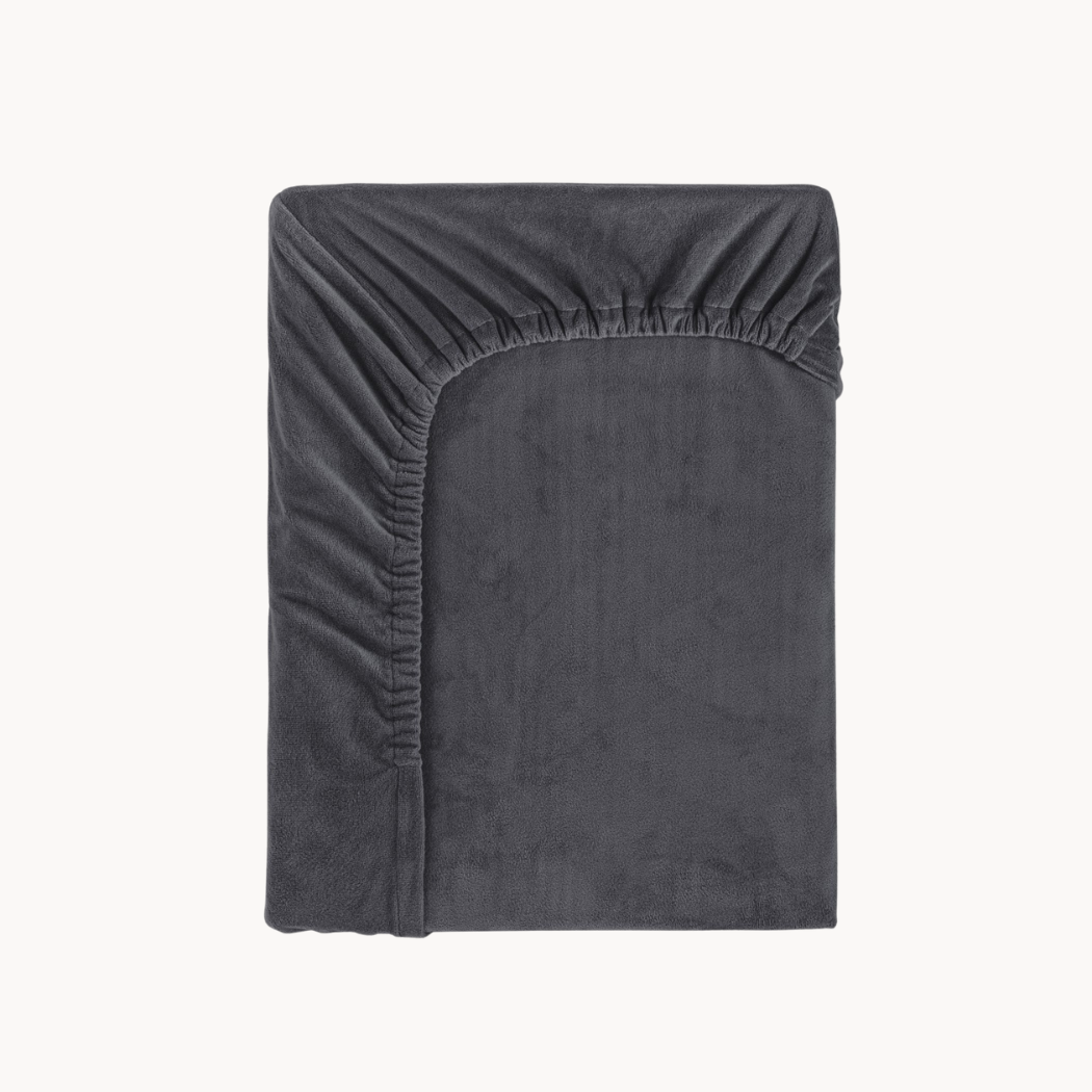 Matratzen-Spannbettlaken Velvet Earl Grey