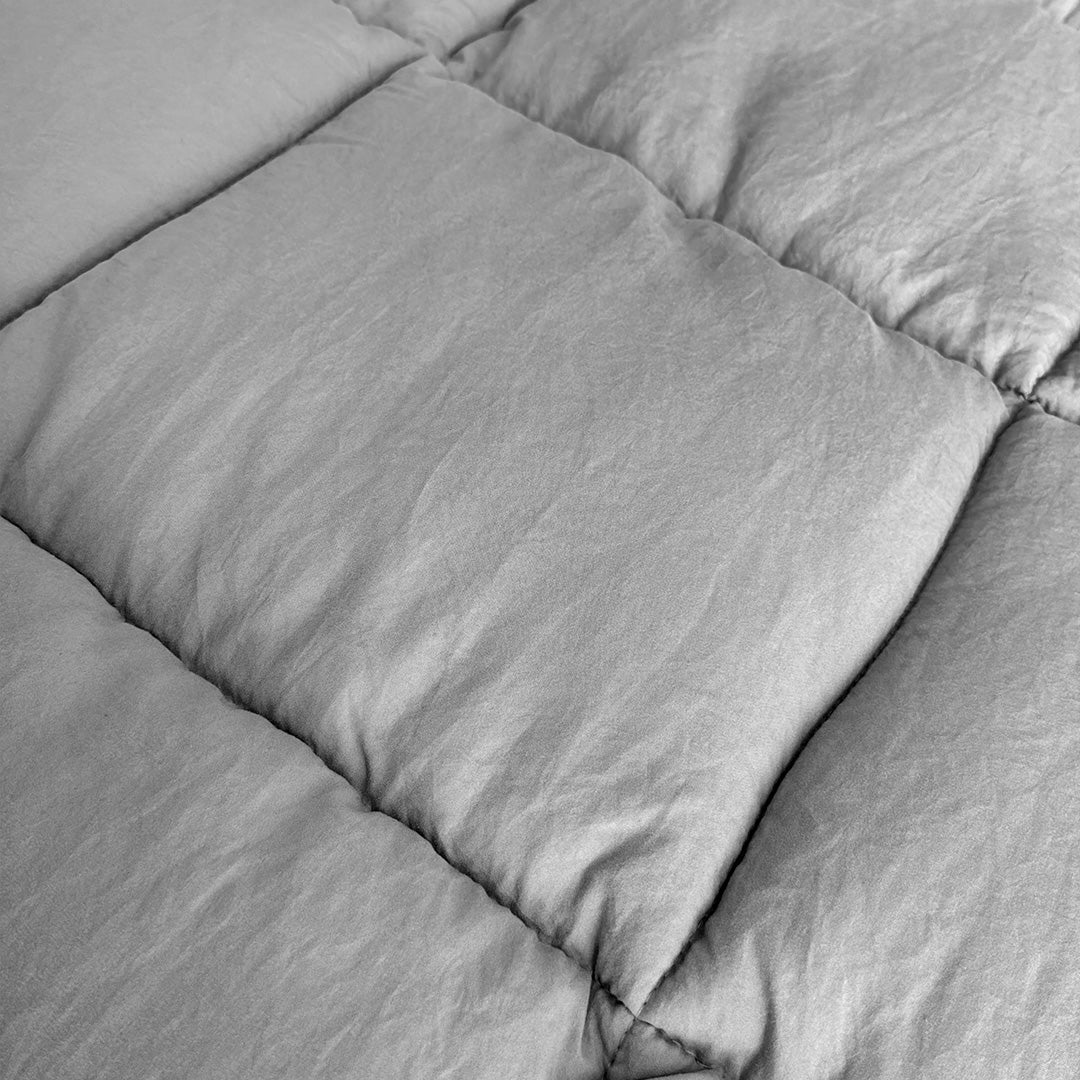 Bettdecke ohne Bezug Stone Washed Grau
