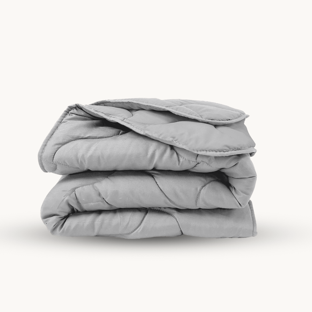 Bettdecke Ohne Bezug Matt Satin Grau (220 cm Länge)
