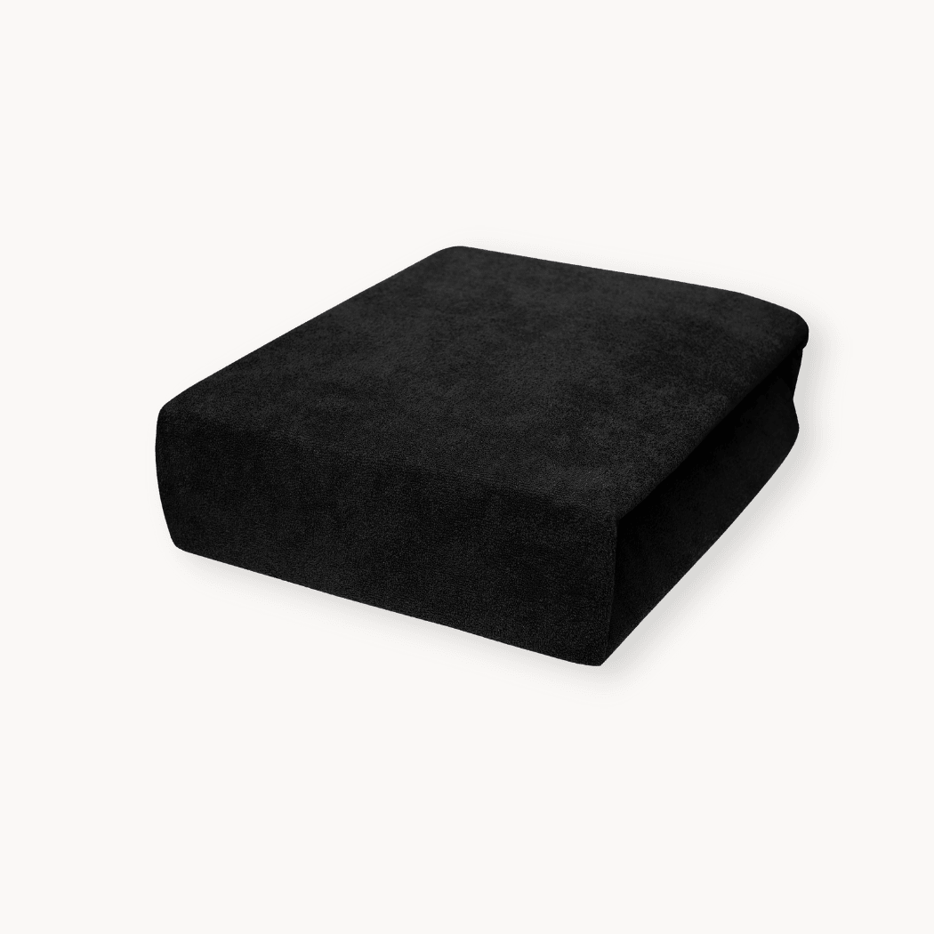 Matratzen-Spannbettlaken Velvet Obsidian Schwarz