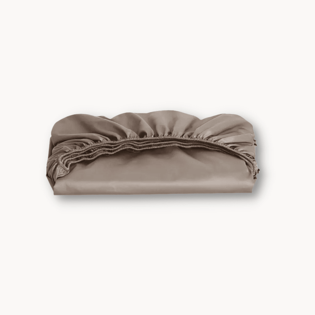 Spannbettlaken Baumwollsatin Premium Taupe