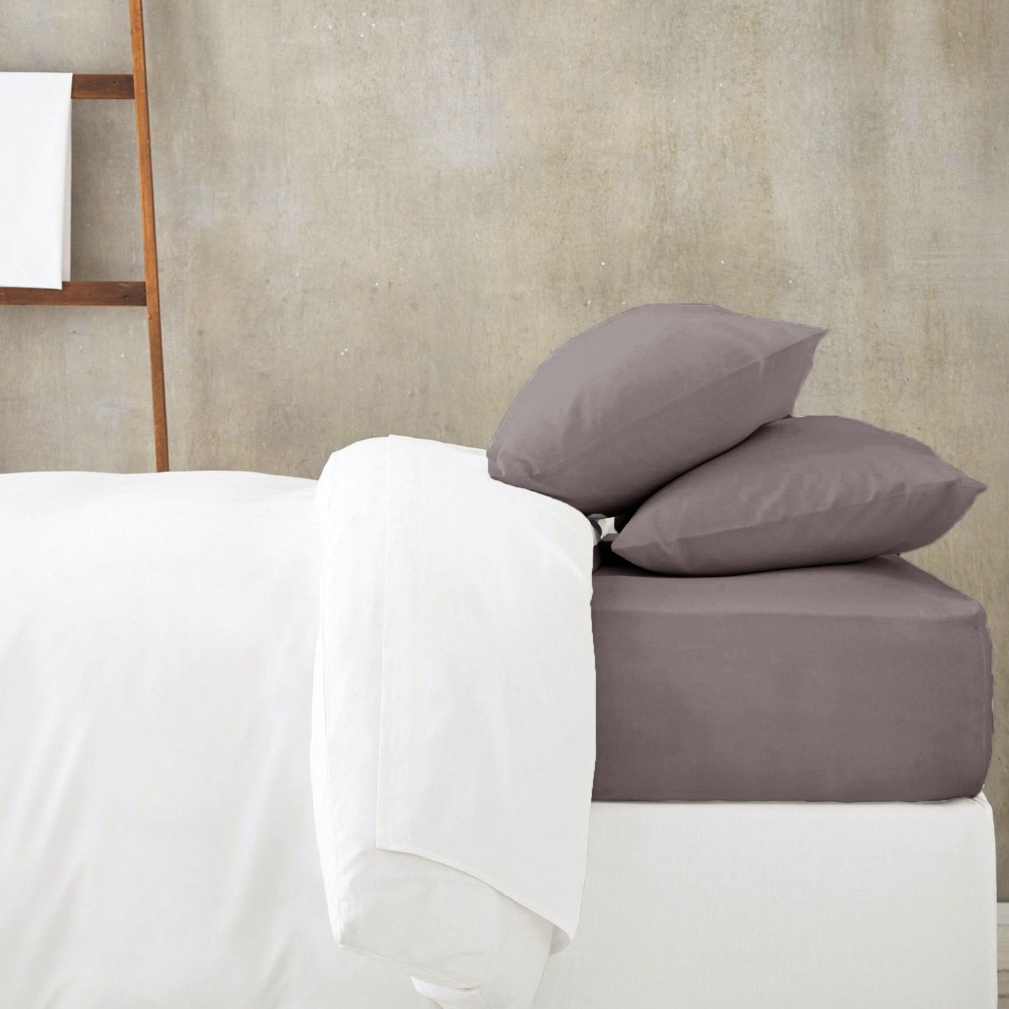 Spannbettlaken Baumwollsatin Premium Taupe