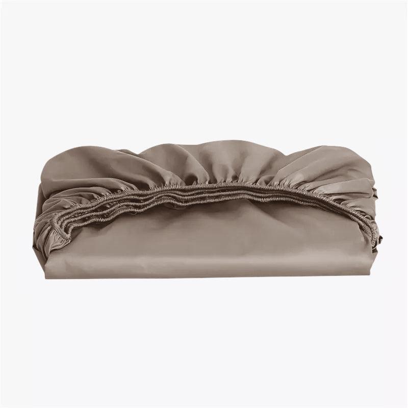 Spannbettlaken Baumwollsatin Premium Taupe