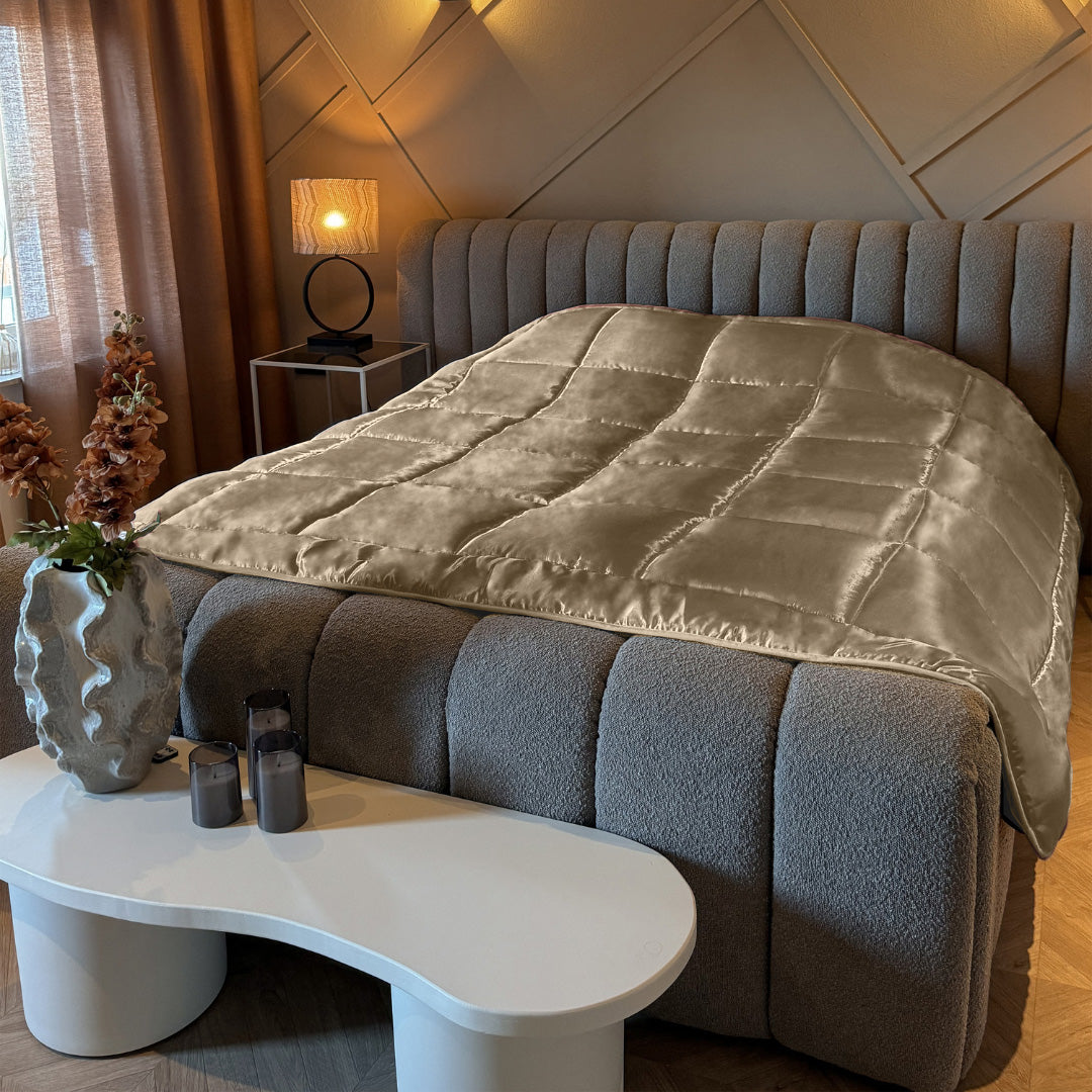 Bettdecke ohne Bezug Satin – Taupe