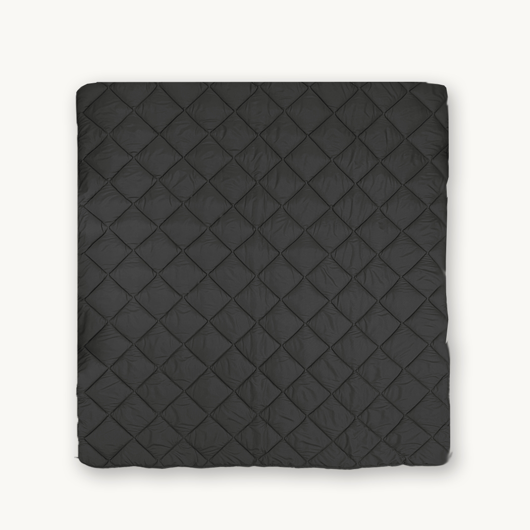 Bettdecke Ohne Bezug Matt Satin Anthrazit (220 cm Länge)