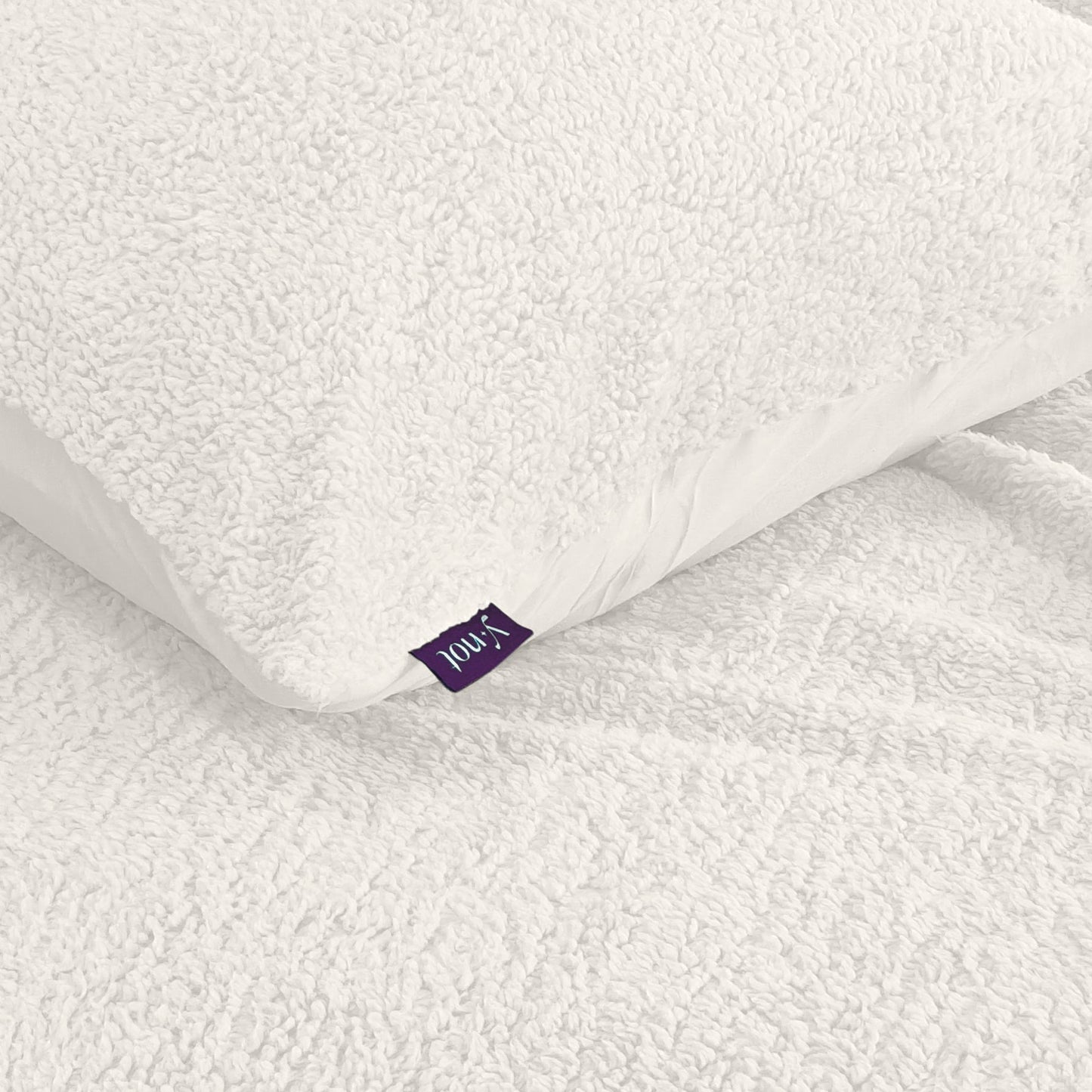Kissenbezüge Teddy Clouds Weiß 60×70 cm – 2er-Pack