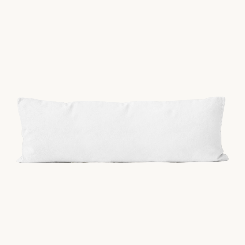 Bodypillow Kissenbezug Premium Baumwolle Weiß 40x145 cm