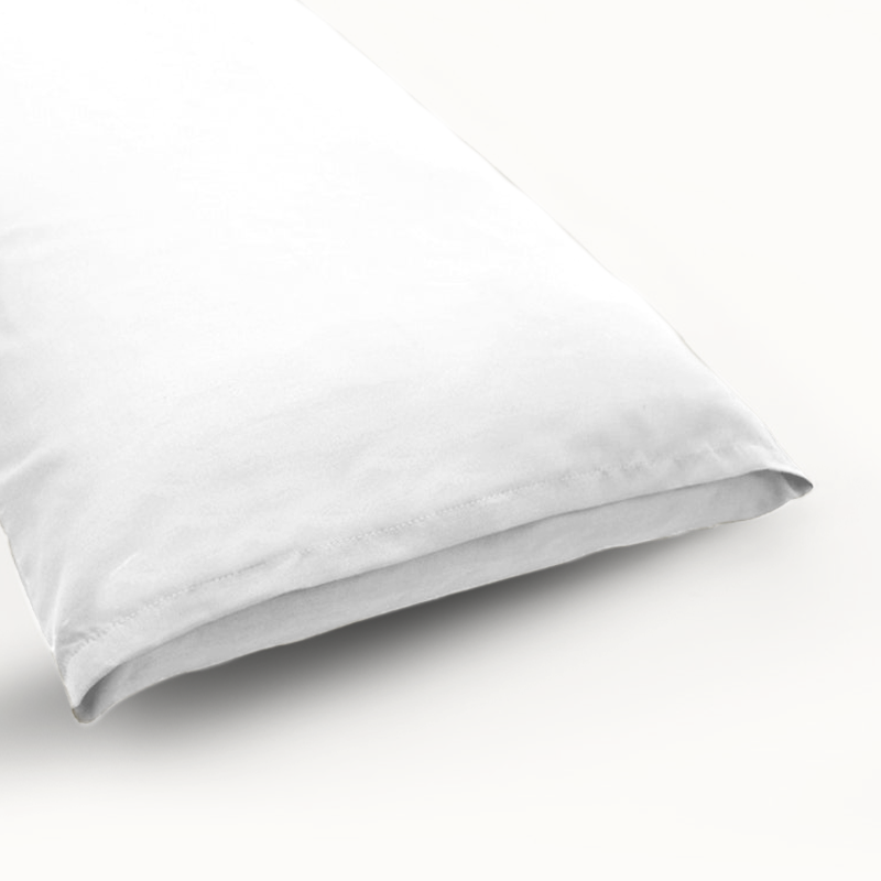 Bodypillow Kissenbezug Premium Baumwolle Weiß 40x145 cm