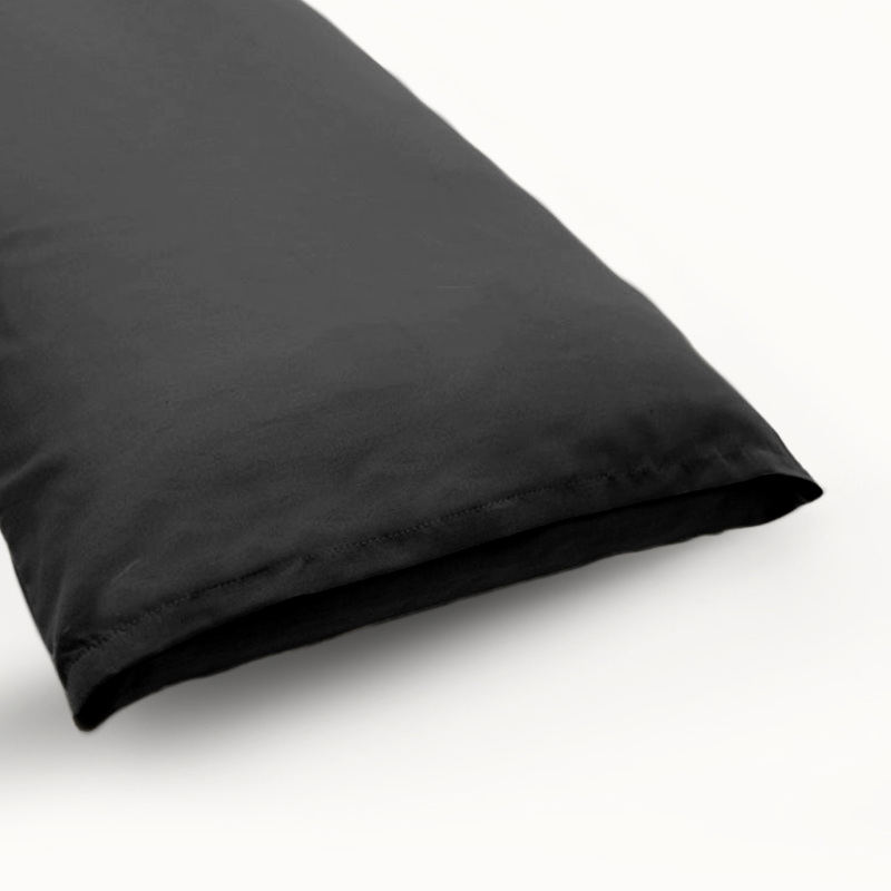Bodypillow Kissenbezug Premium Baumwolle Schwarz 40x145 cm