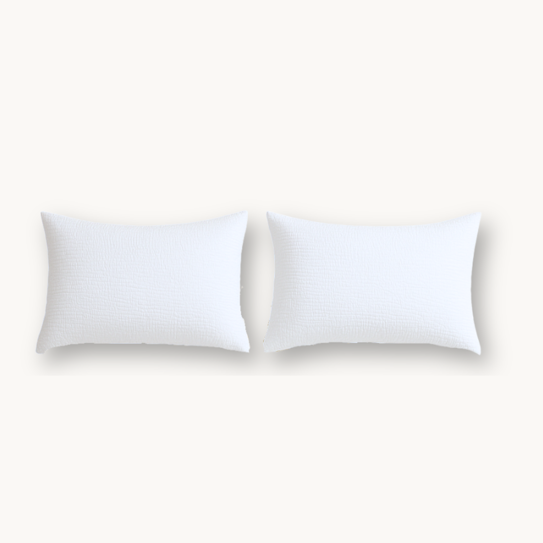 Y-NOT Kissenbezüge Micro Mousseline White 60x70 cm 2er-Pack