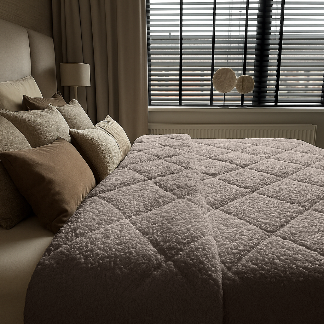 Bettdecke ohne Bezug Teddy™ in Taupe Grau