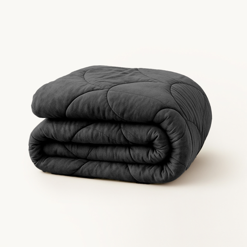 Y-NOT Velours Bettdecke Schwarz
