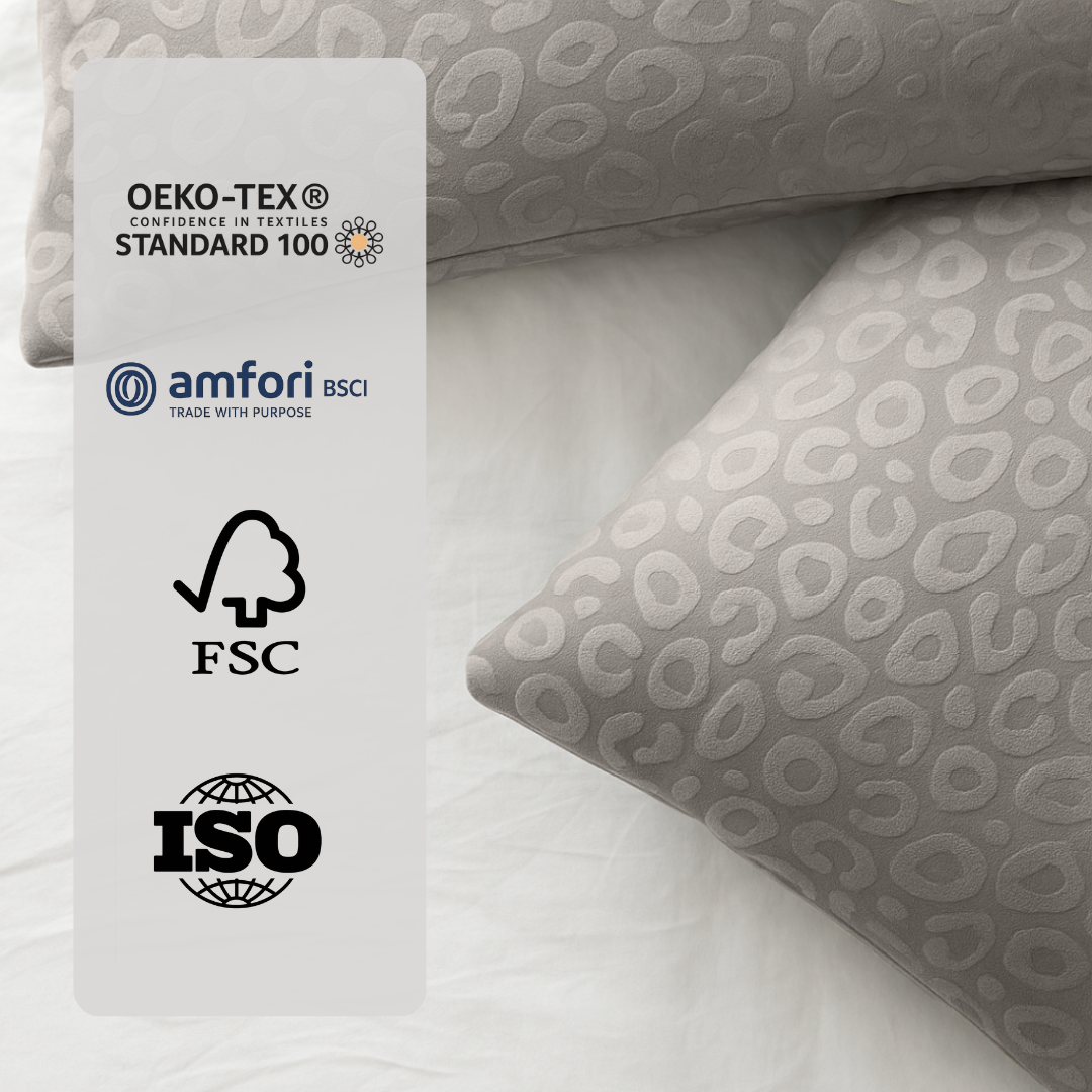 Velvet Bettdecke ohne Bezug Panther Skin Light Taupe