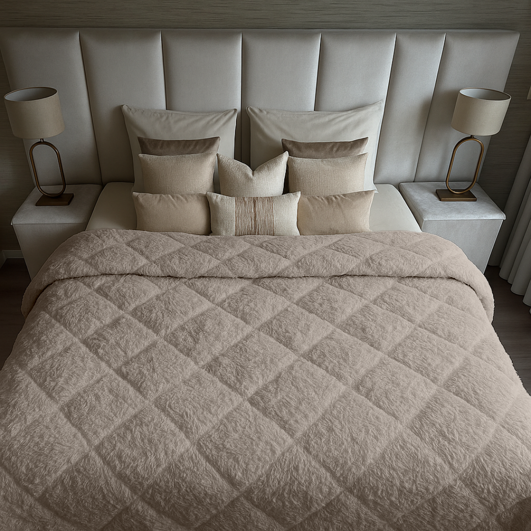 Bettdecke ohne Bezug Teddy™ in Taupe Grau