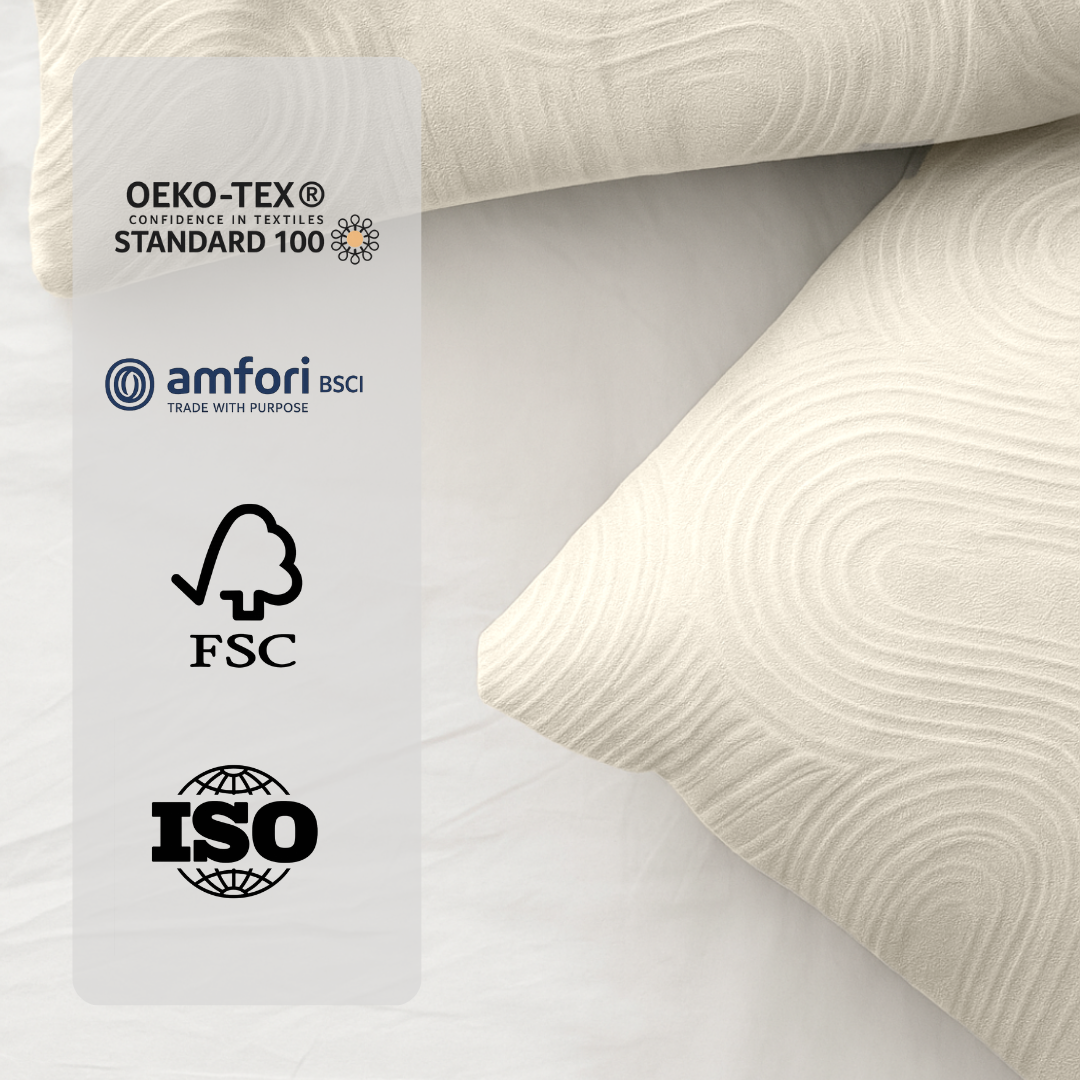 Velvet Bettdecke ohne Bezug Japandi Pearl White