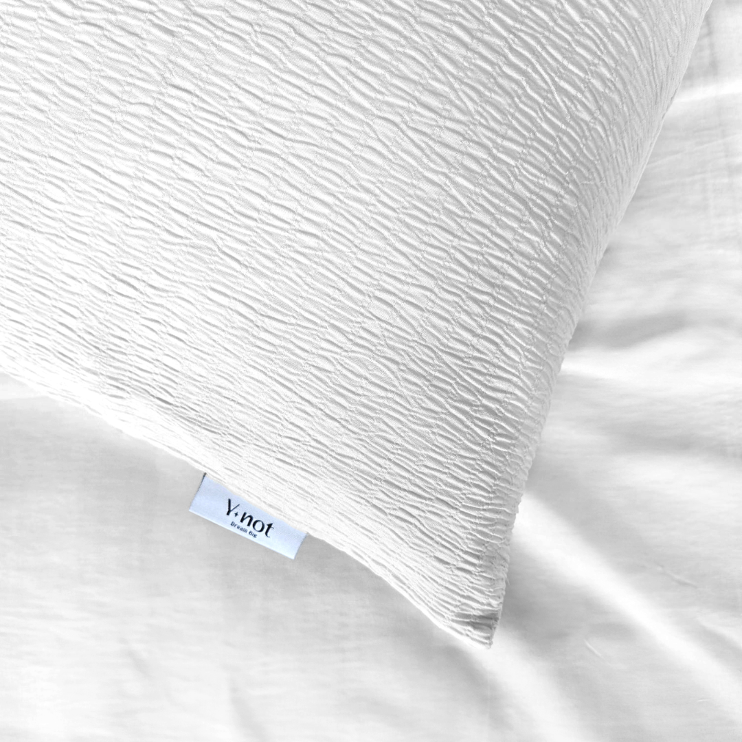 Y-NOT Kissenbezüge Micro Mousseline White 60x70 cm 2er-Pack