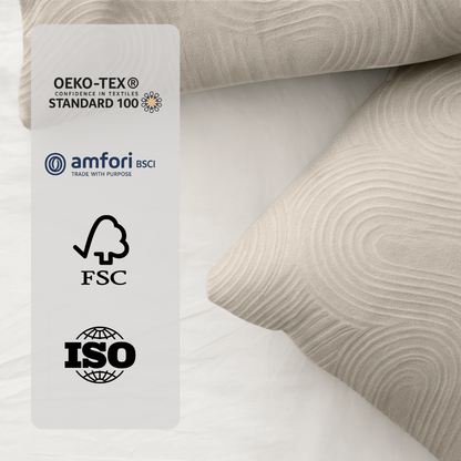 Velvet Bettdecke ohne Bezug Japandi Sand