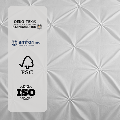 Bettdecke ohne Bezug aus mattem Satin Diamond in Pearl White (220 cm lang)