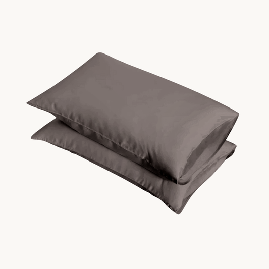 Bambus Kissenbezüge Taupe/Grau 60x70 cm 2er-Pack