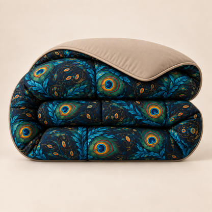 Y-NOT Bettdecke Peacock Taupe