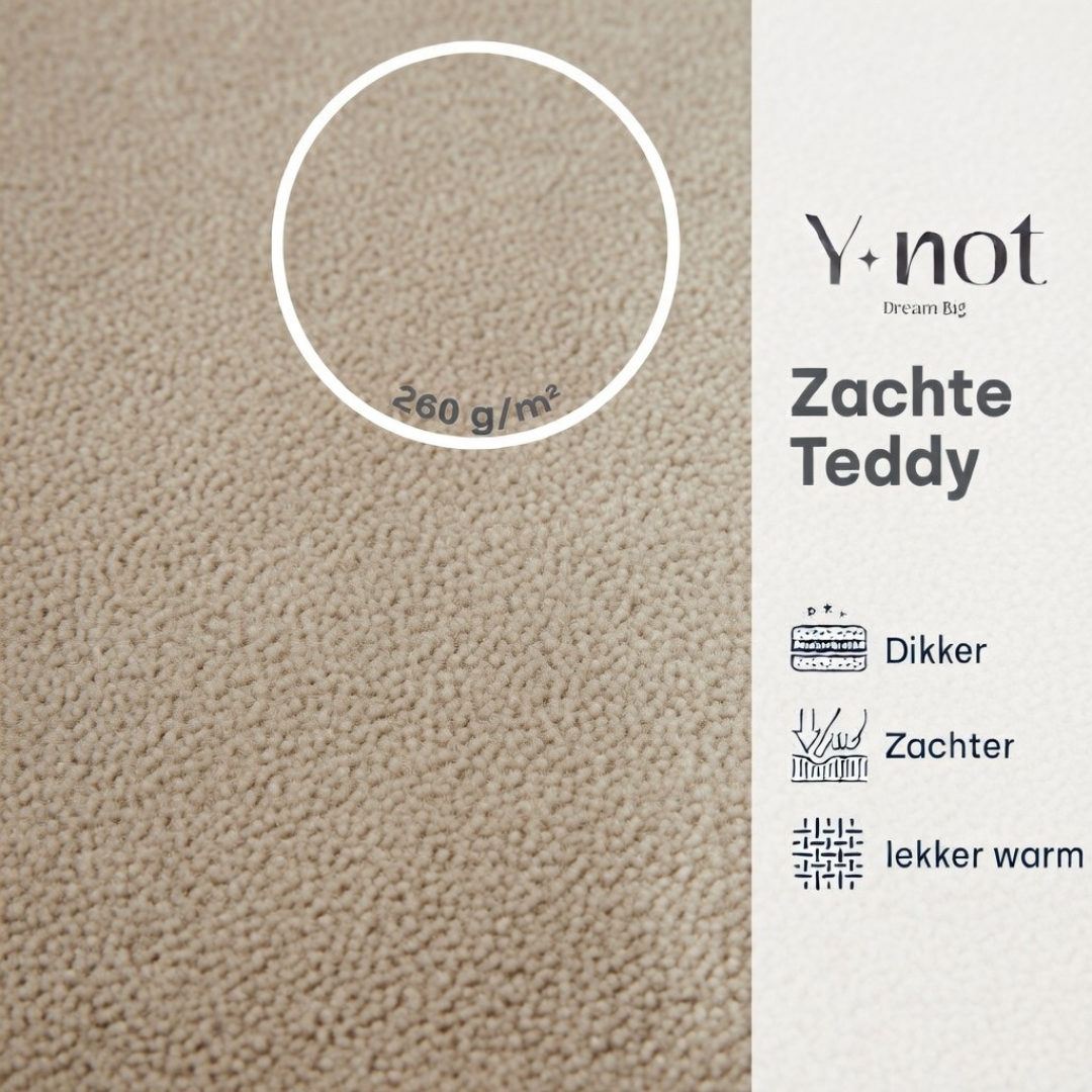 Matratzen-Spannbettlaken Teddy – Iced Coffee Taupe