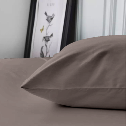 Bambus Kissenbezüge Taupe/Grau 60x70 cm 2er-Pack