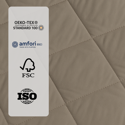 Bettdecke ohne Bezug Matt Satin™ Taupe / Grau