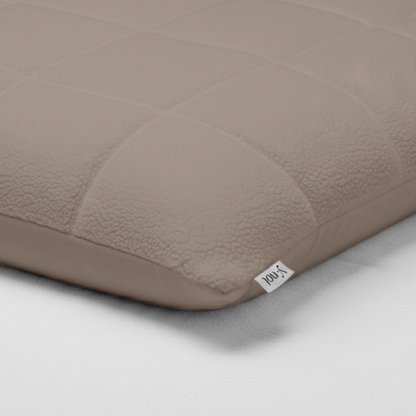Y-NOT Kissenbezüge Vol & Gevoerd Teddy Taupe/Grey 2er-Pack 60x70 cm