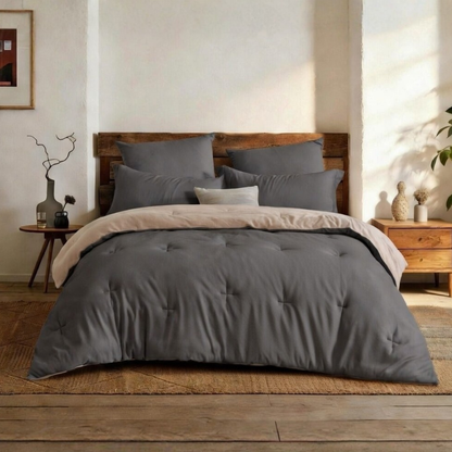 YNOT Dreambed Signature Jersey Flanell Taupe/Anthrazit