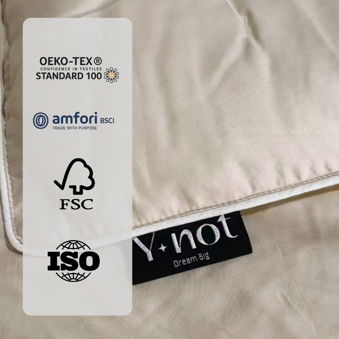 Bambus Bettdecke ohne Bezug in Ivory