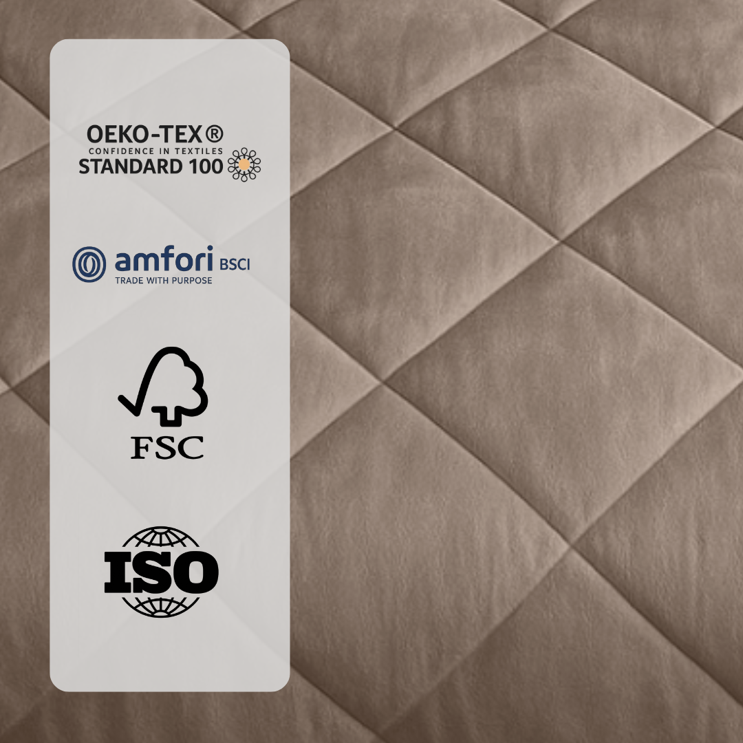 Velvet™ Bettdecke ohne Bezug Taupe / Grau