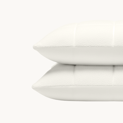 Y-NOT Kissenbezüge Vol & Gevoerd Teddy Pearl White 2er-Pack 60x70 cm