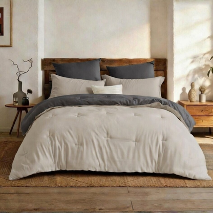 YNOT Dreambed Signature Jersey Flanell Anthrazit/Greige