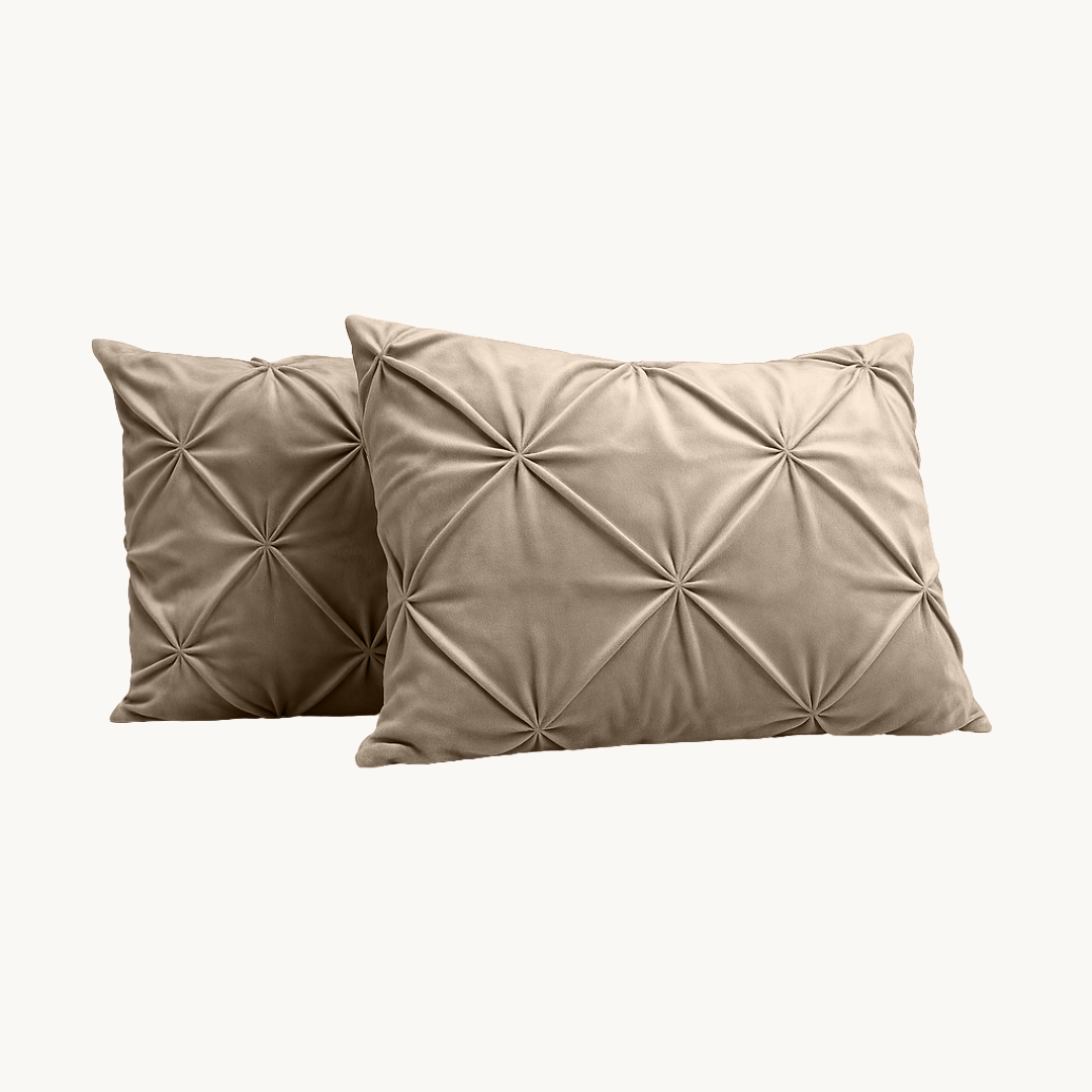 Velvet Diamond Kissenbezüge Taupe/Grey 60x70 cm 2er-Pack