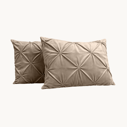Velvet Diamond Kissenbezüge Taupe/Grey 60x70 cm 2er-Pack