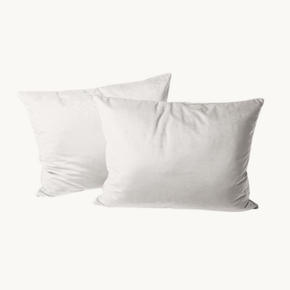 Kissenbezüge Velvet Perlweiß 60x70 cm – 2er-Pack