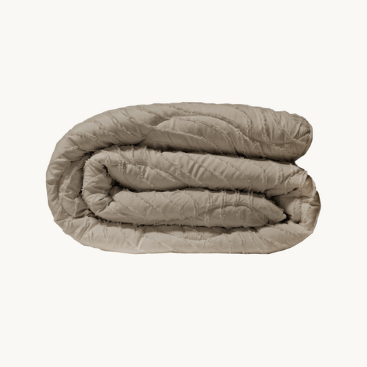 Bettdecke Ohne Bezug Japandi Waves Taupe