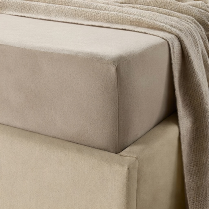Matratzen-Spannbettlaken Velvet™ Taupe Grau